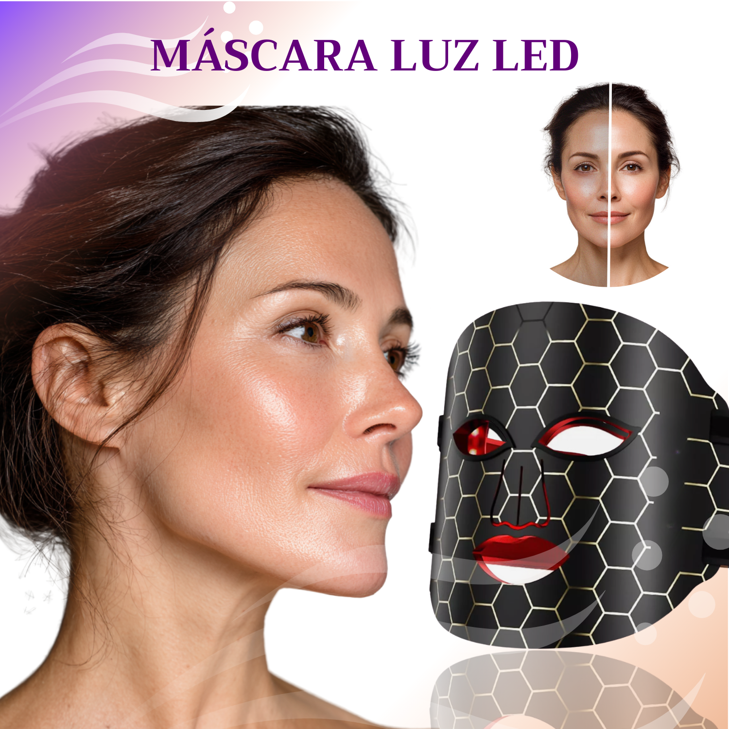 GlowSphere LED Mask Rejuvenece 10 años con solo 15 minutos al día